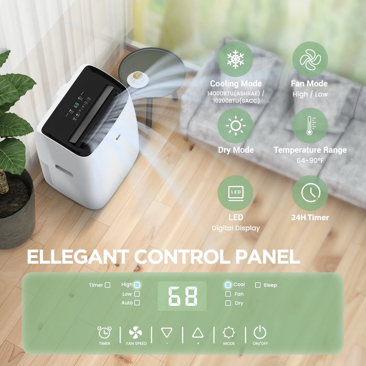 Wifi Portable Air Conditioners 8150BTU E210333
