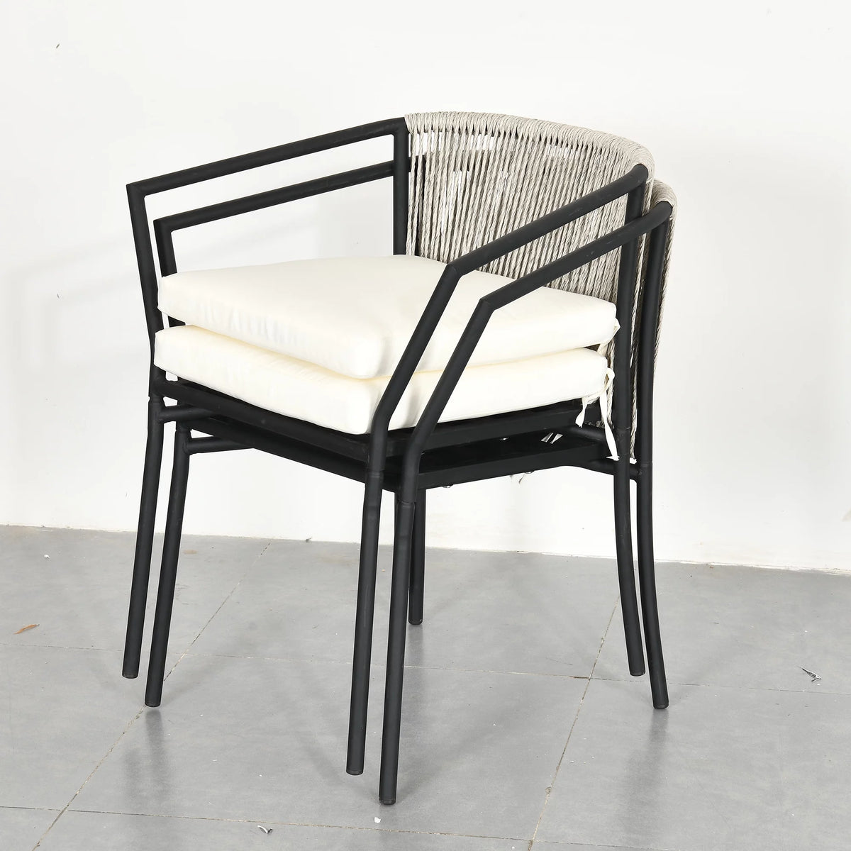 3-Piece Outdoor Wicker Bistro Set with Cushions G9389