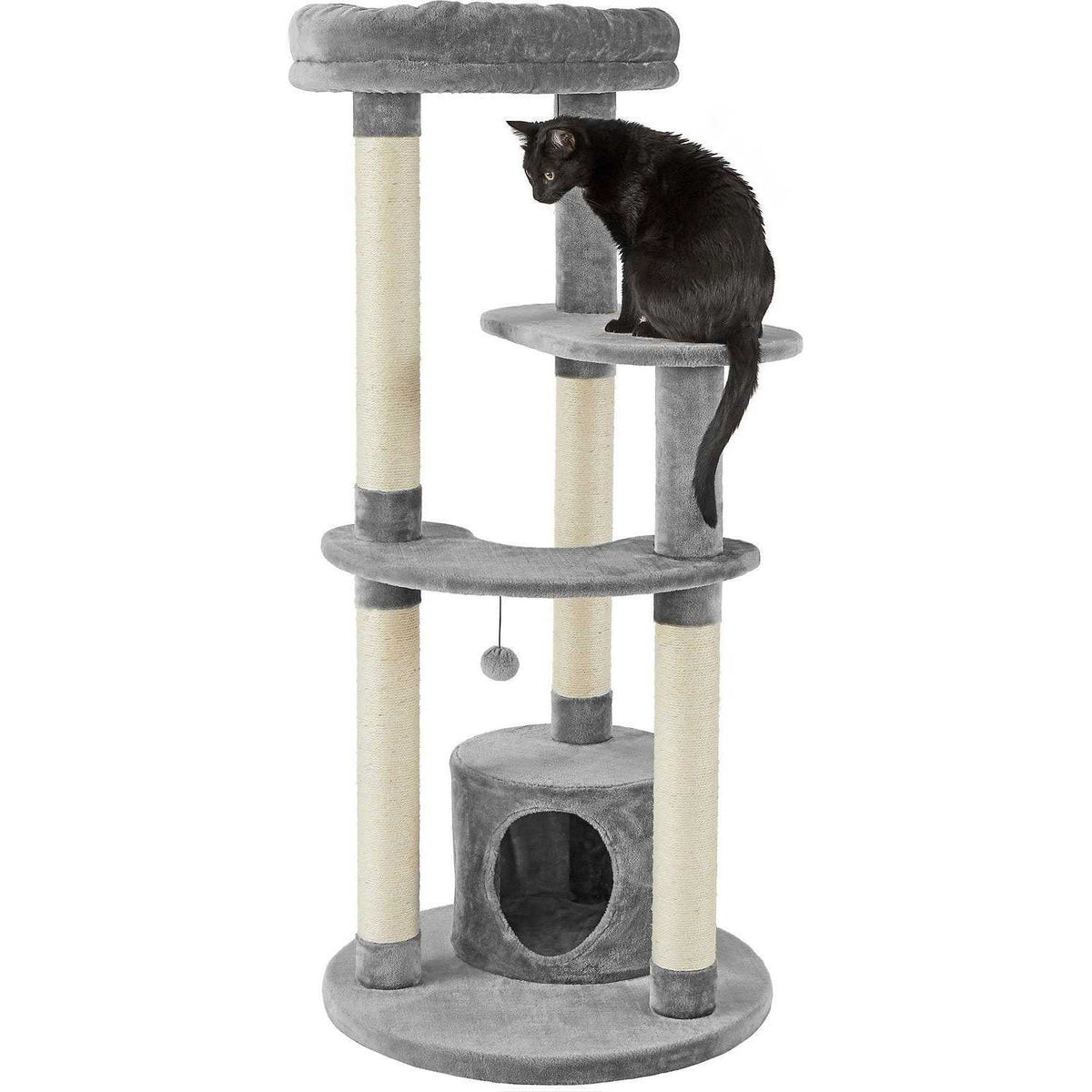 59.5-in Faux Fur Cat Tree Condo V813