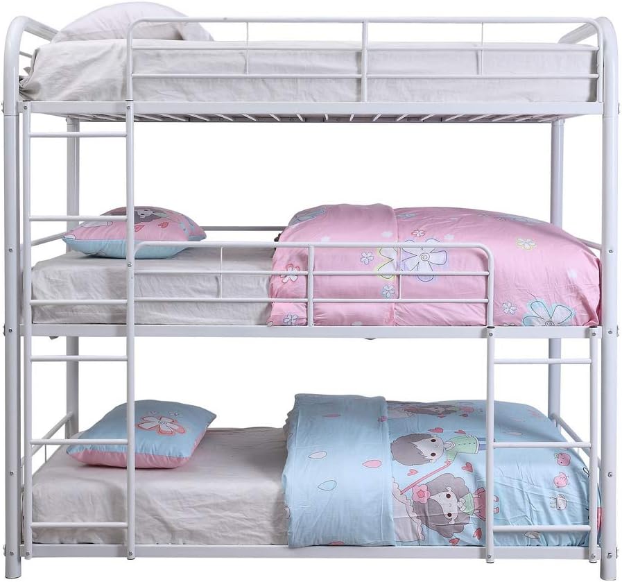 White Triple Bunk Bed J8486