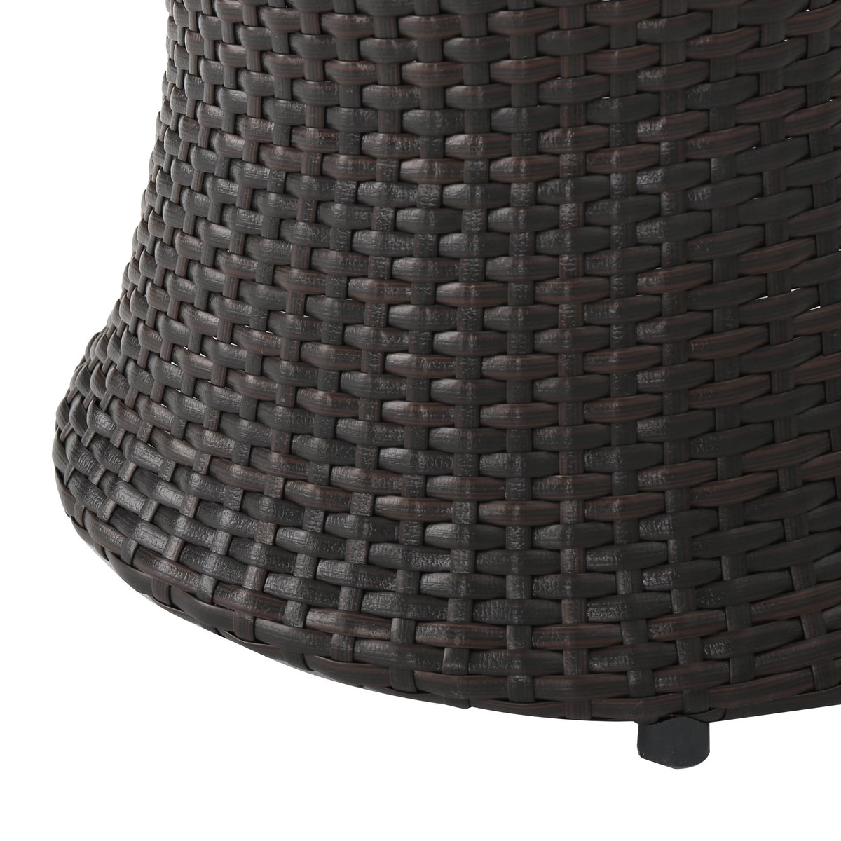 Multibrown Outdoor Wicker Side Table Z2552