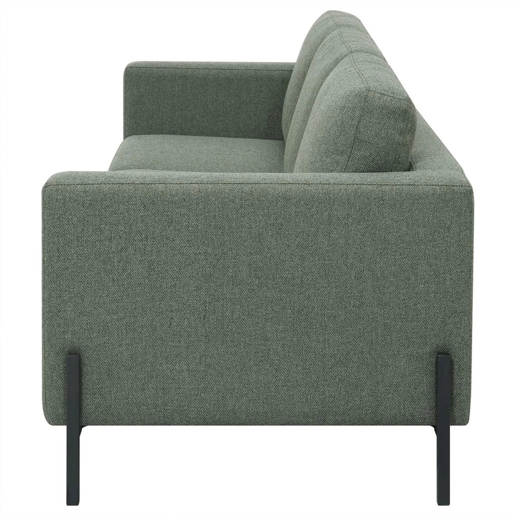 Sage Upholstered Fabric Sofa with Track Arms J3294