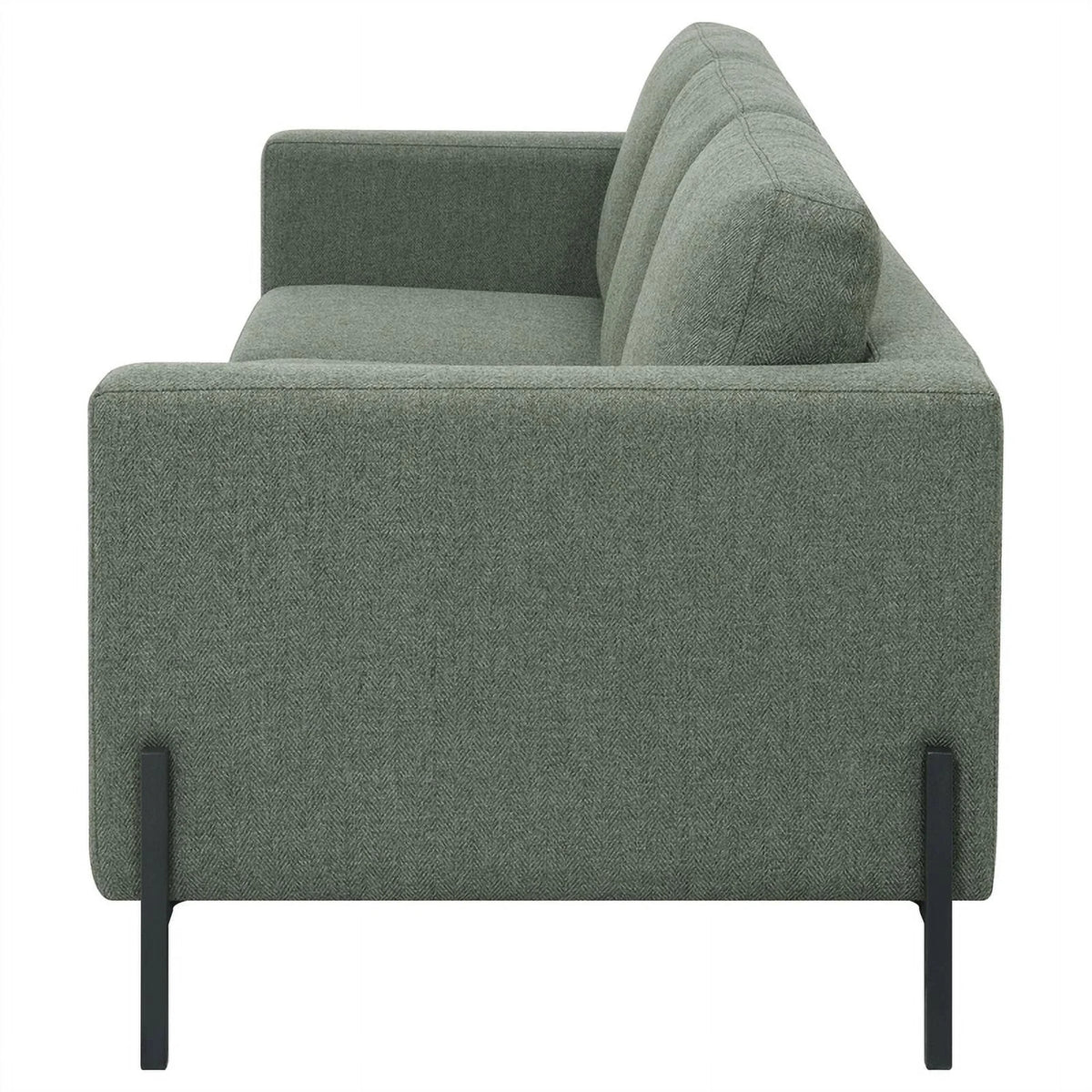 Sage Upholstered Fabric Sofa with Track Arms J3294