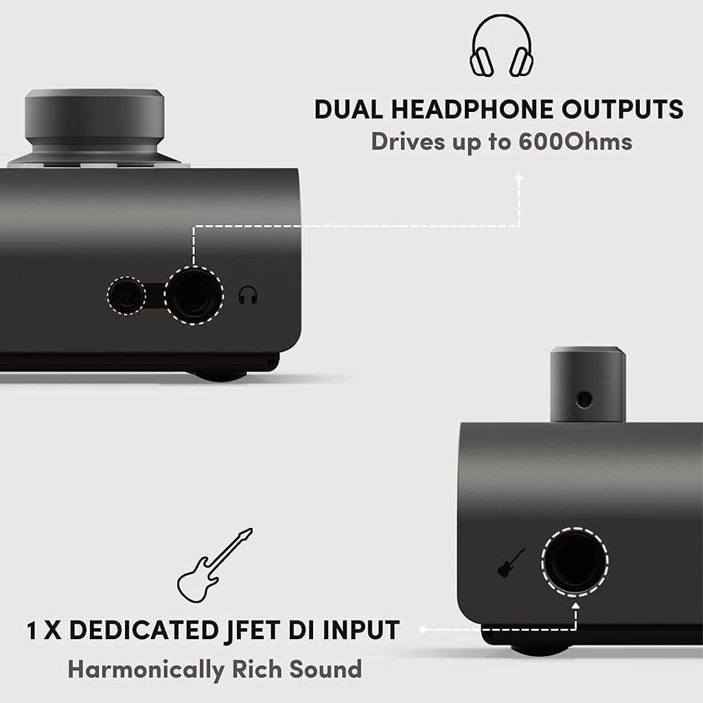 USB-C Audio Interface with Headphones and XLR Cable O71083