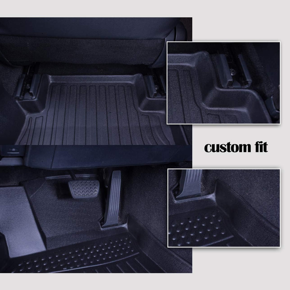 Black Custom Fit All Weather Rubber Floor Mats V260