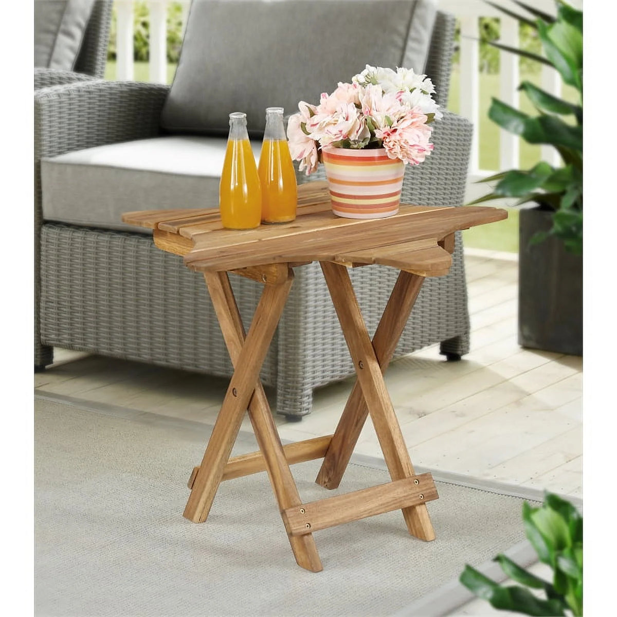 Wood Outdoor Folding Table Set of 2 B45137