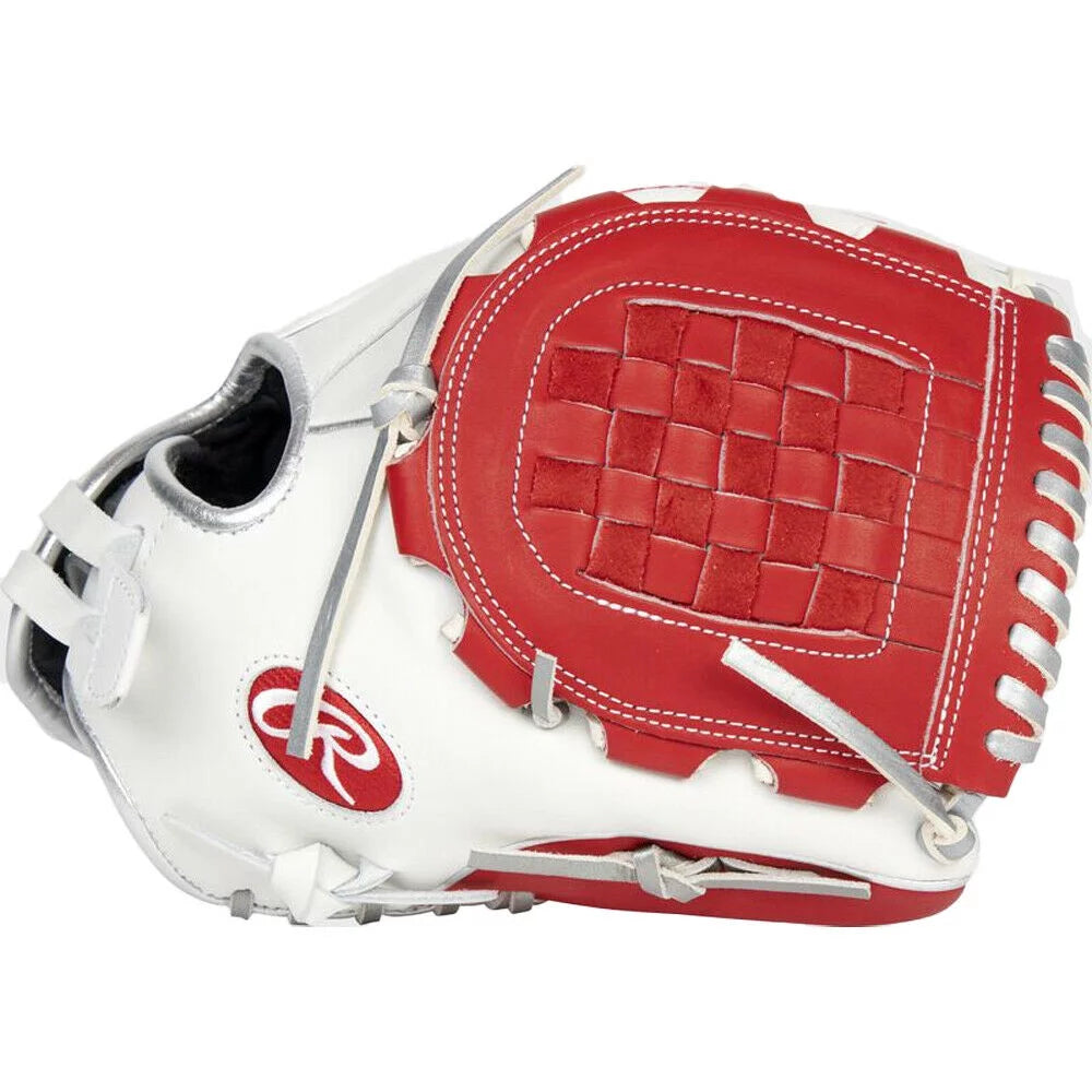 12" Fastpitch Glove White Scarlet I281800