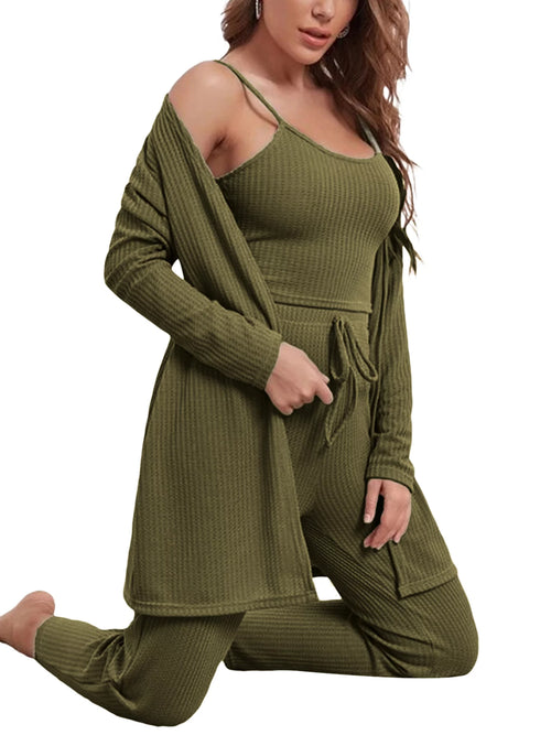 3 Piece Lounge Set Pajama Set Sweatsuits J597