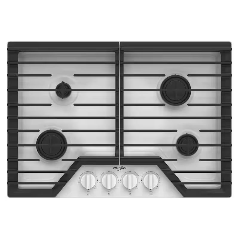White 4-Burners Recessed Gas Cooktop A63012