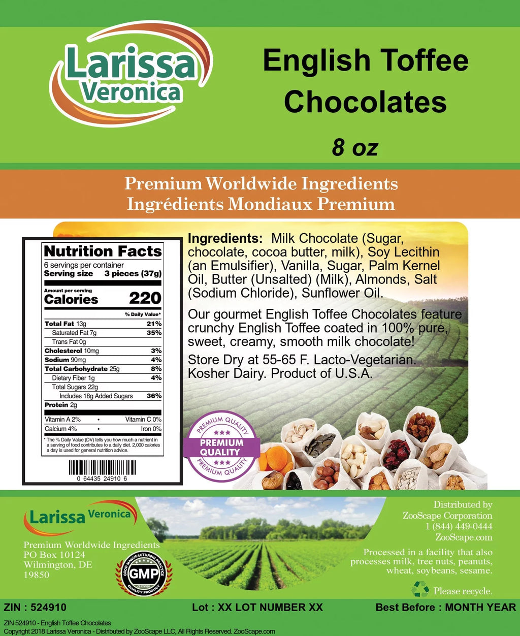 English Toffee Chocolates 8 oz 3-Pack S148924