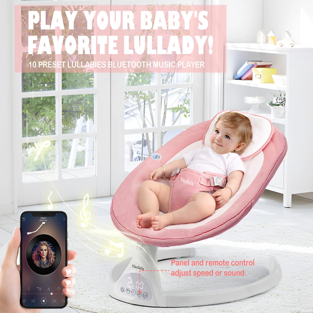 Pink Electric Baby Swing Y16785