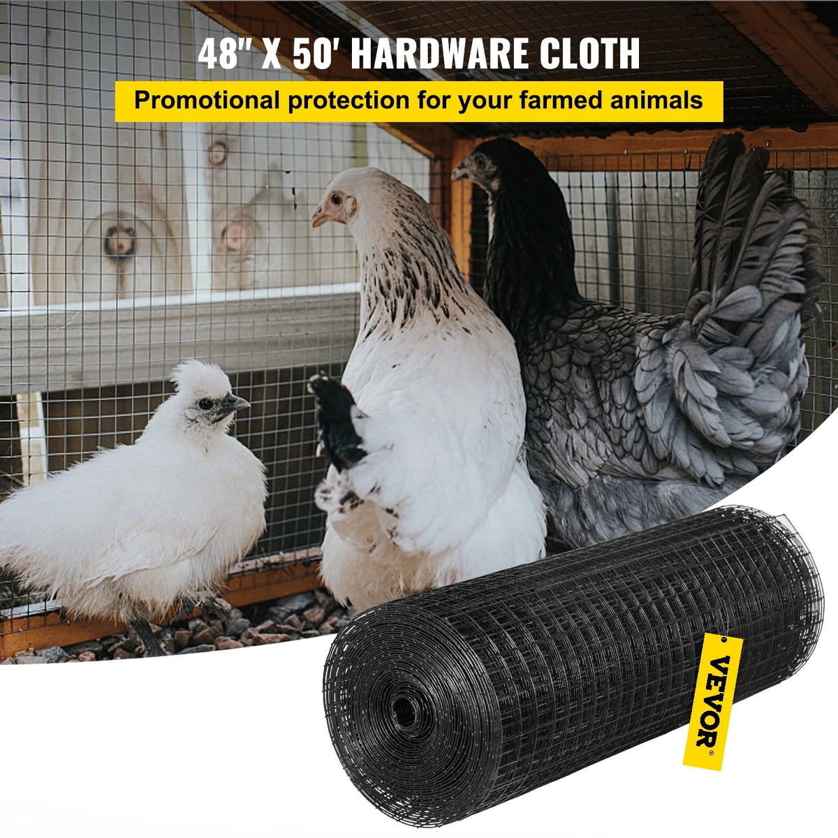 36x50' Vinyl Coated Welded Wire Fence 16 Gauge E6628
