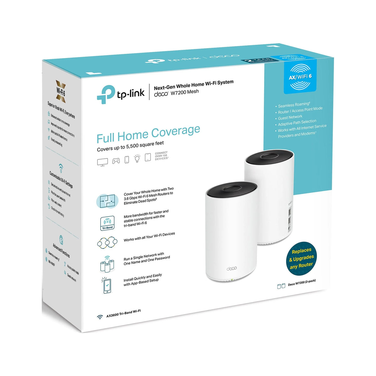 Tri-Band Wi-Fi 6 Mesh Router System 2-Pack S656