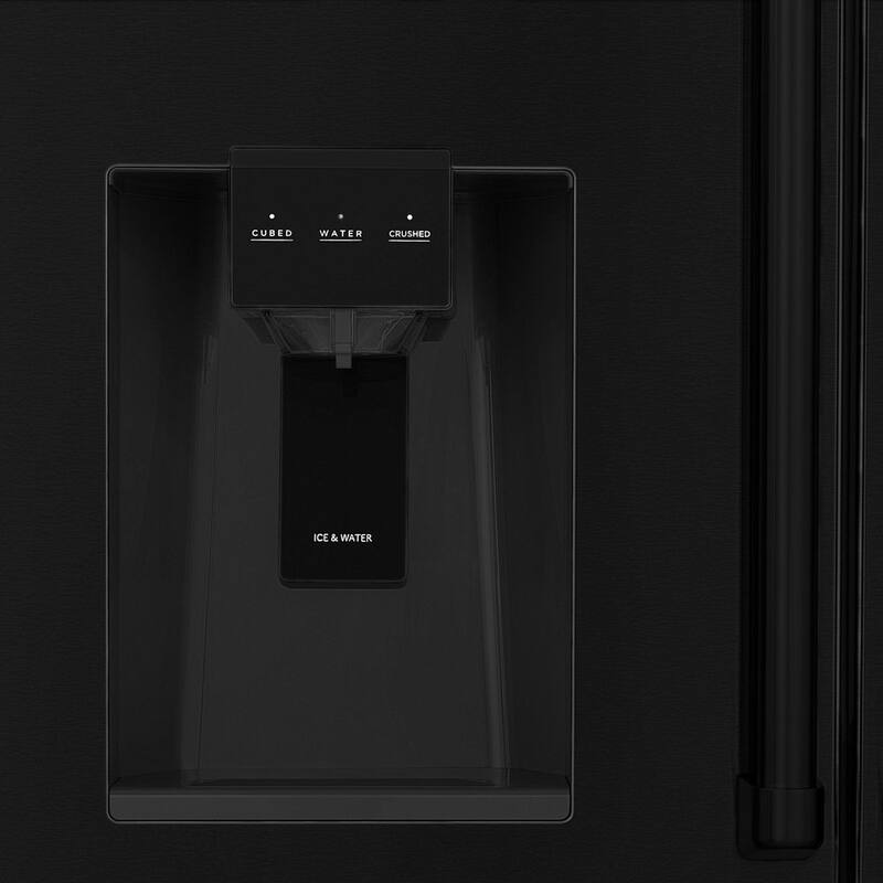 4-Door French Door Refrigerator with Ice and Water Dispenser Black Stainless Steel N2603
