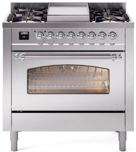 36 Dual Fuel Natural Gas Range Stainless Steel C7150