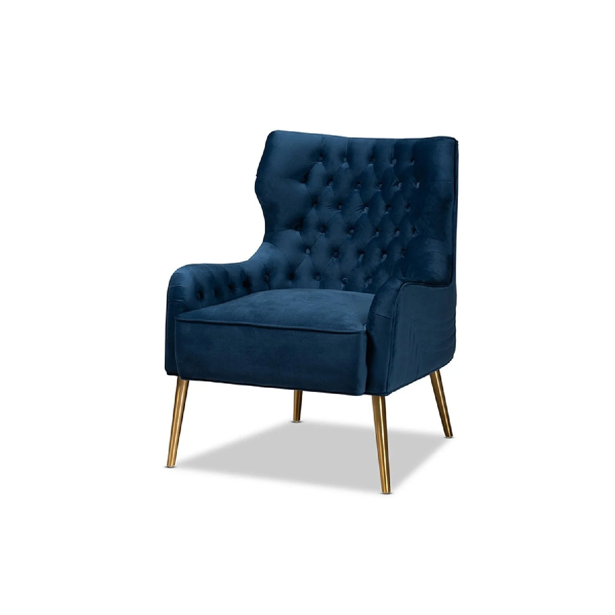 Navy Blue Velvet Armchair Z69484