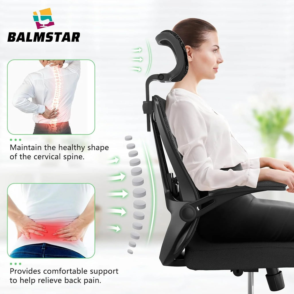 Khaki Ergonomic Mesh Computer Chair with Lumbar Support Y933084