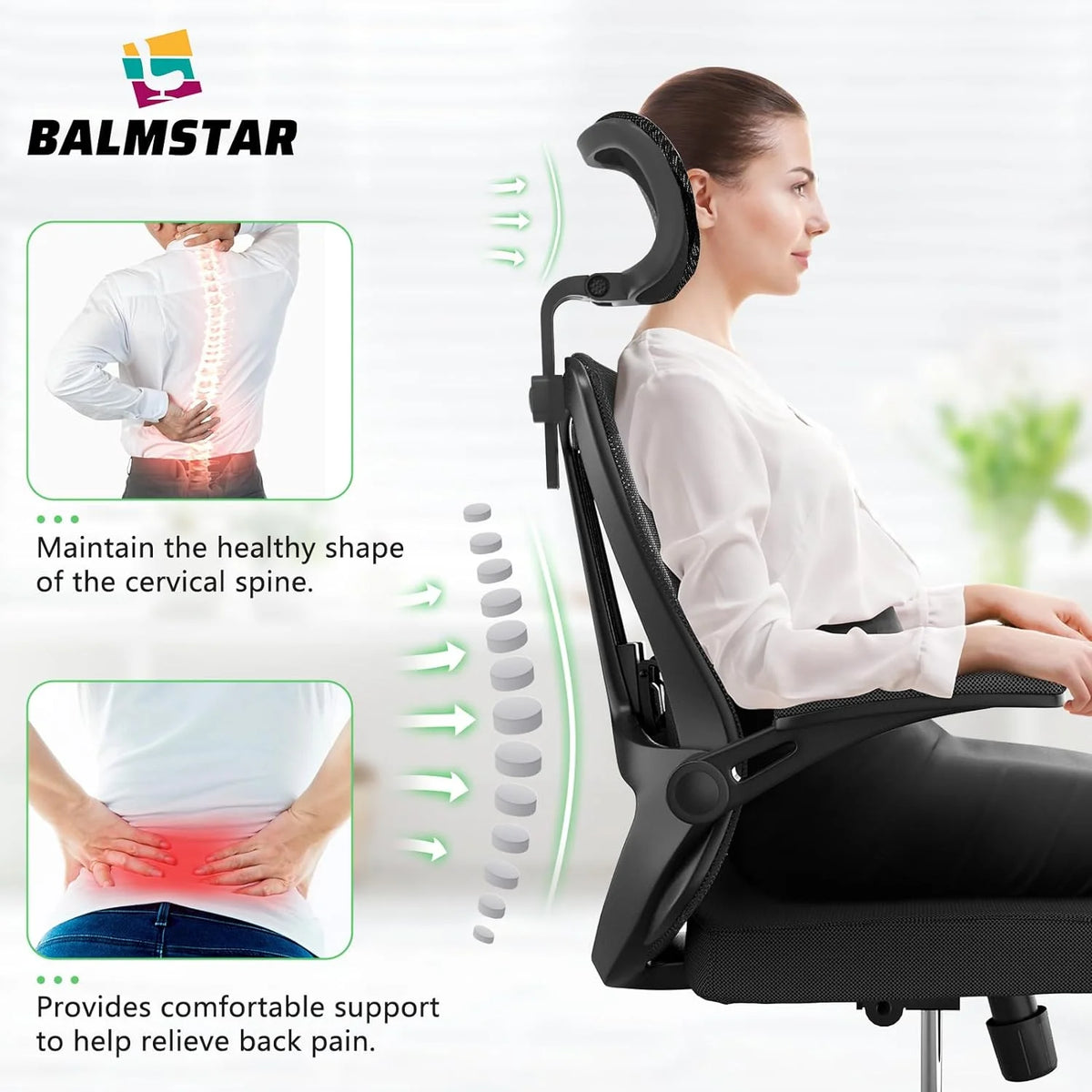 Khaki Ergonomic Mesh Computer Chair with Lumbar Support Y933084