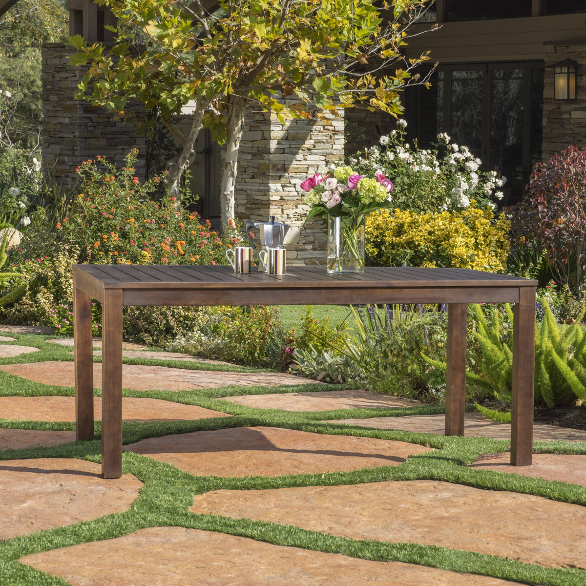 Acacia Wood Rectangle Dining Table U95251