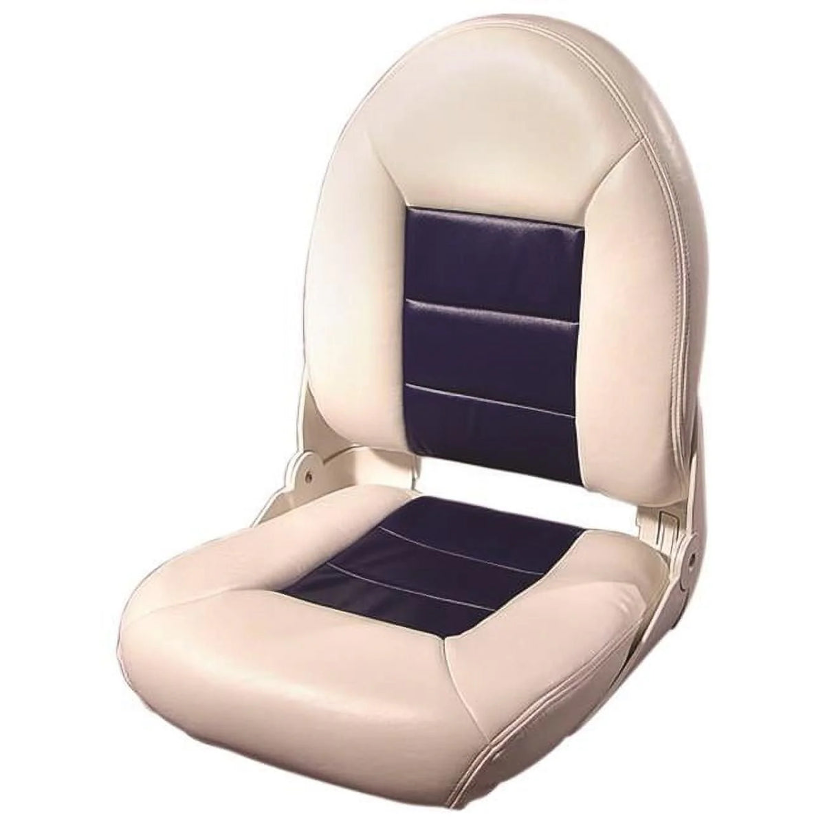 White & Blue High Back Marine Seat A8914