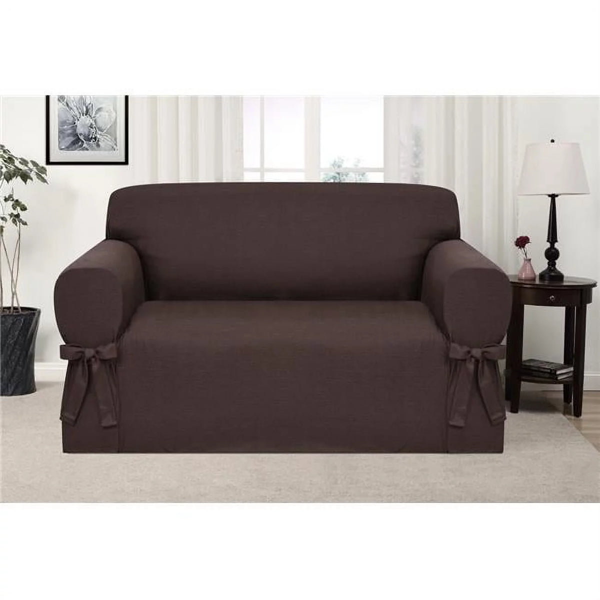 Brown Loveseat Slipcover S926391