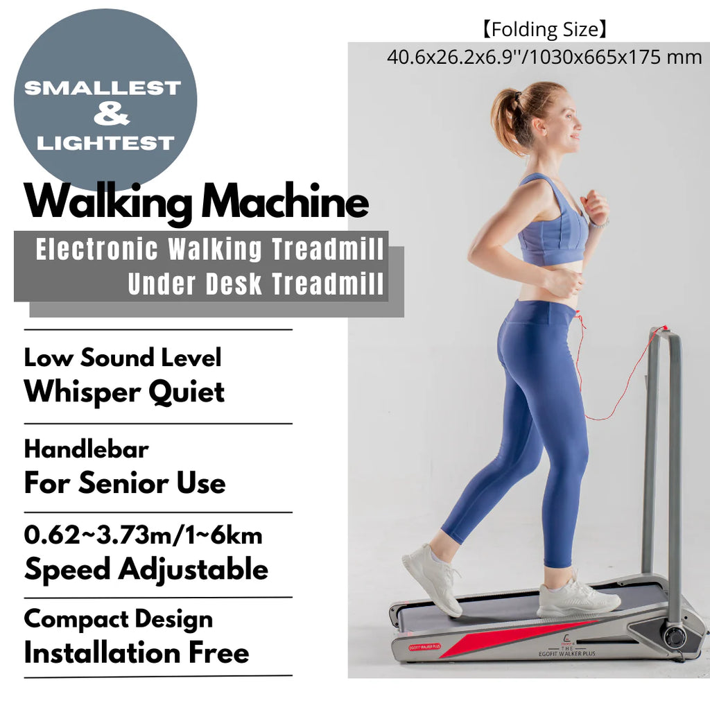 Motorized Folding Walking Treadmill with Handrails X122