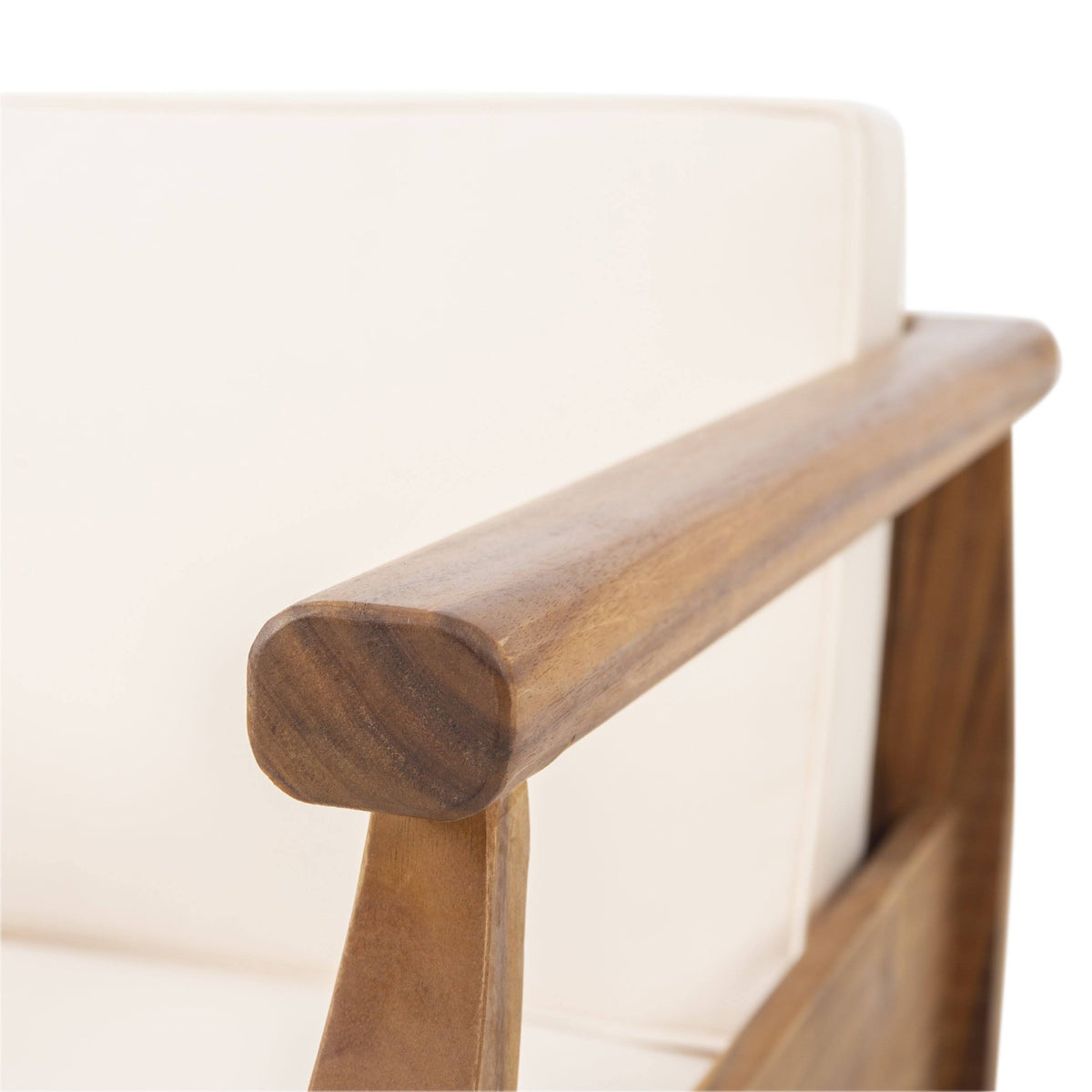 Dark Gray Acacia Wood Loveseat Set Y833