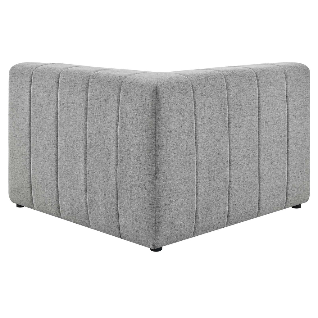 Light Gray Upholstered Fabric Corner Chair S410