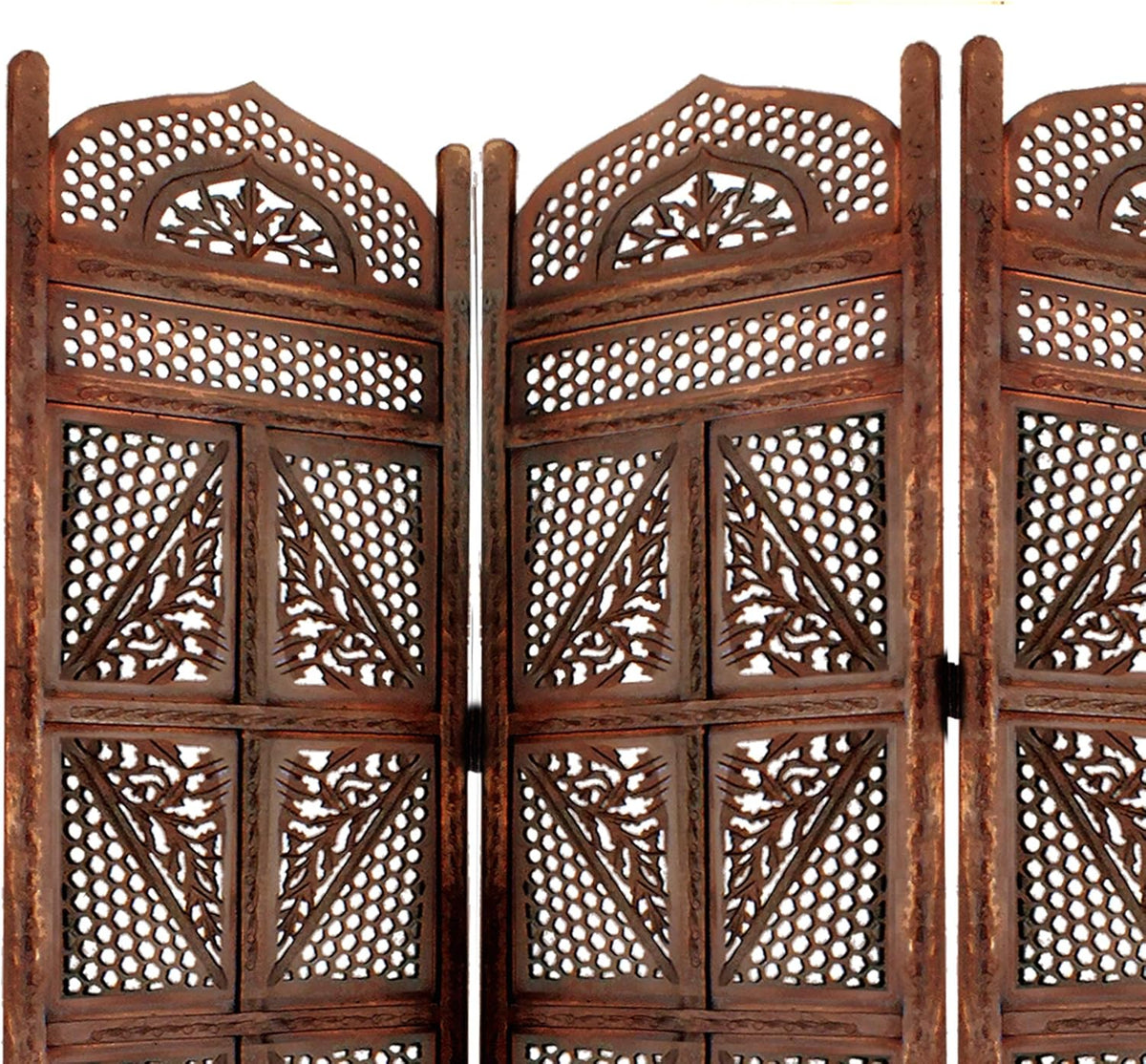Traditional Four Panel Wooden Room Divider H56532