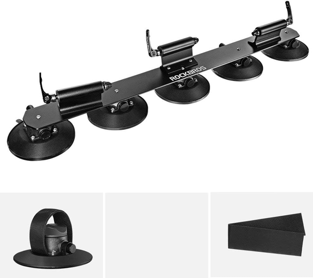 Suction Cup Bike Rack for Car Roof Top Aluminium Alloy Bike Carrier 2 Bikes N17216