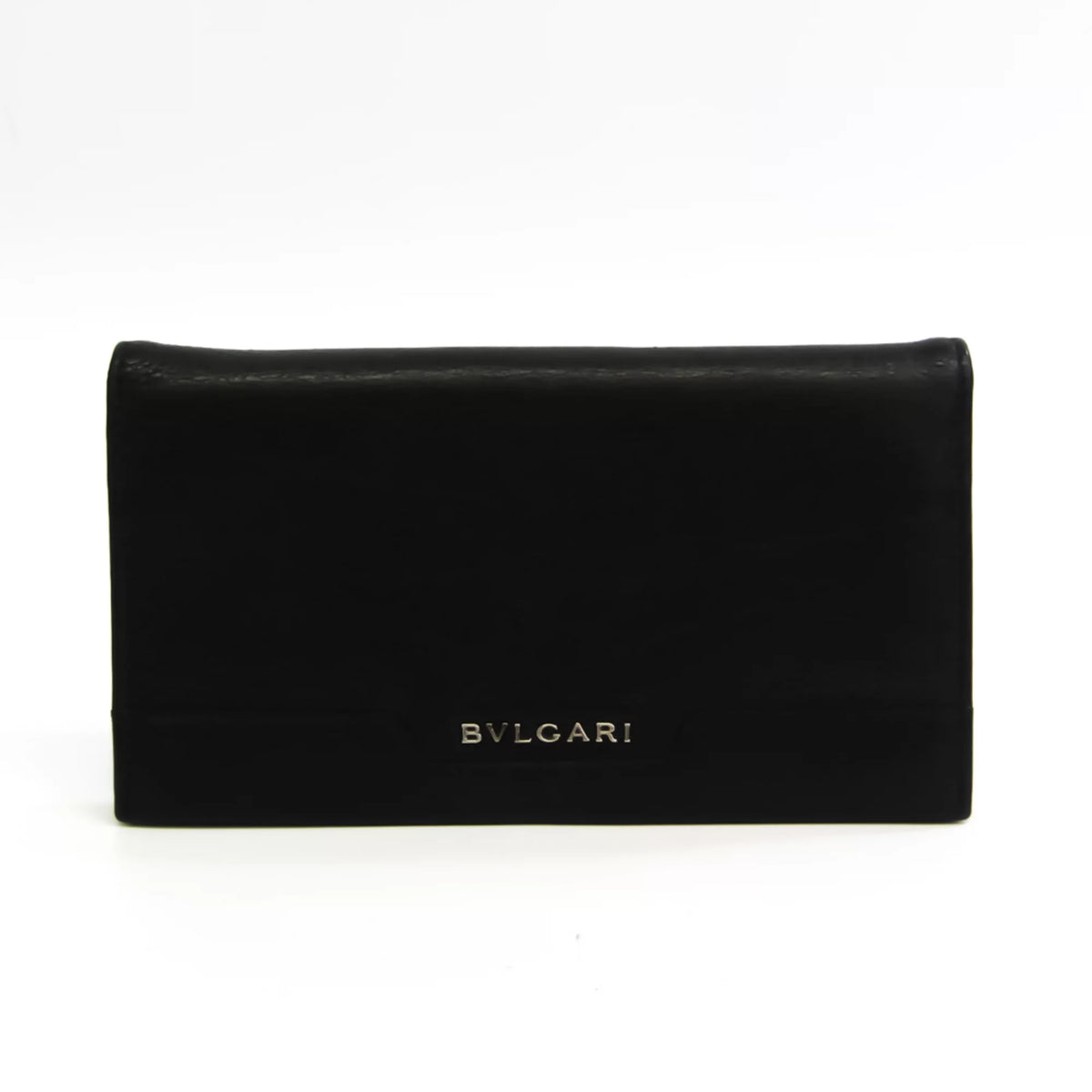 Pre-Owned Black Leather Long Wallet Y9831