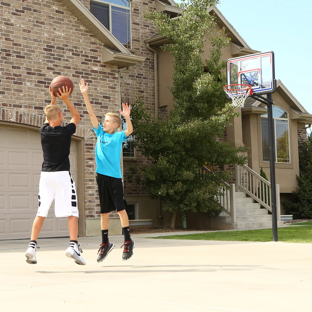 Adjustable Inground Basketball Hoop 44 inch Polycarbonate D42578