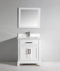 30 in. Single Sink White Vanity & Mirror Q164