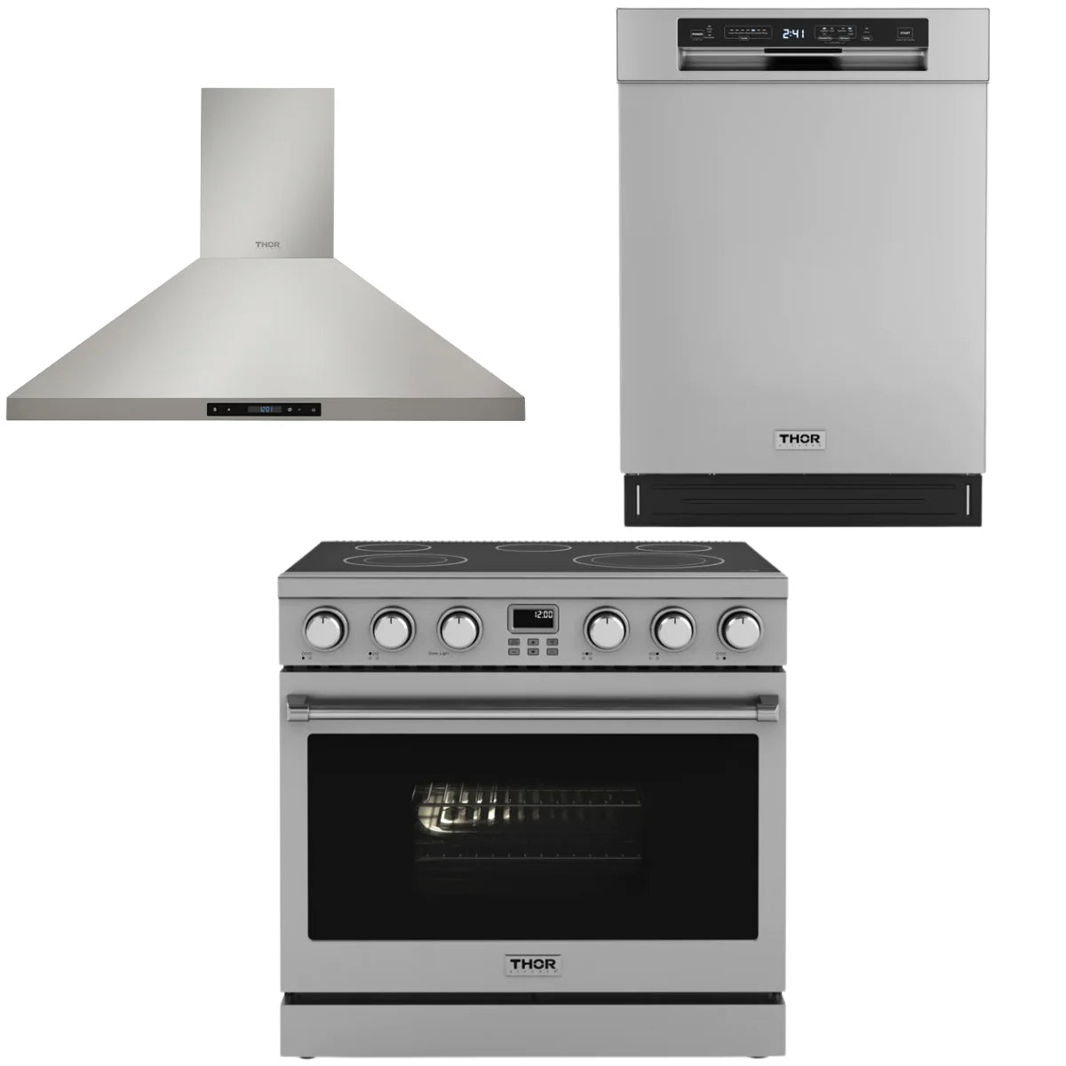 36 Electric Range, Range Hood and Dishwasher Y8798