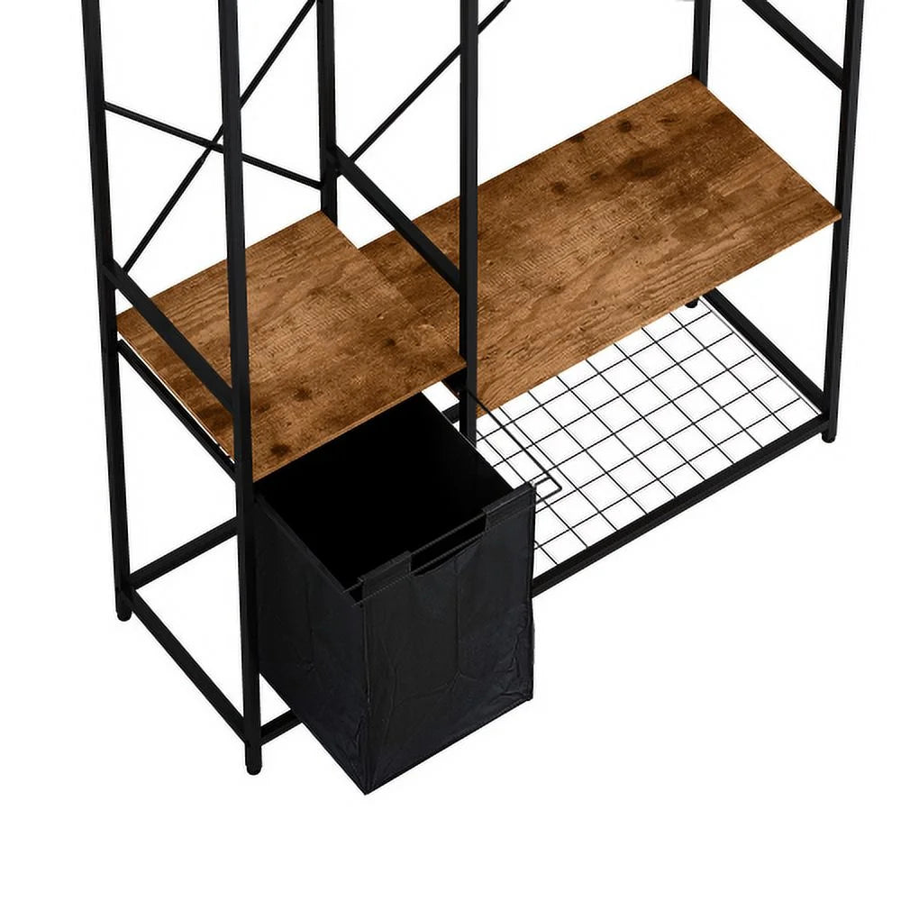 Portable Freestanding Clothing Rack with Oxford Cloth Storage Bag D182410