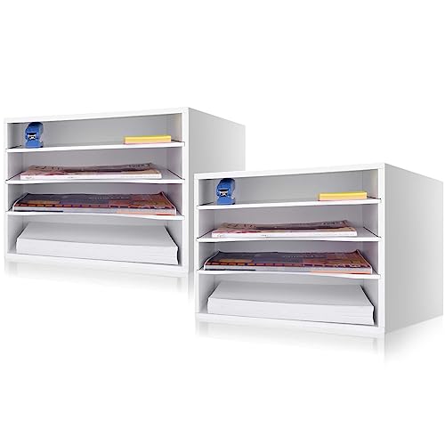 Wood Desktop File Organizer with Adjustable Shelves Z77632