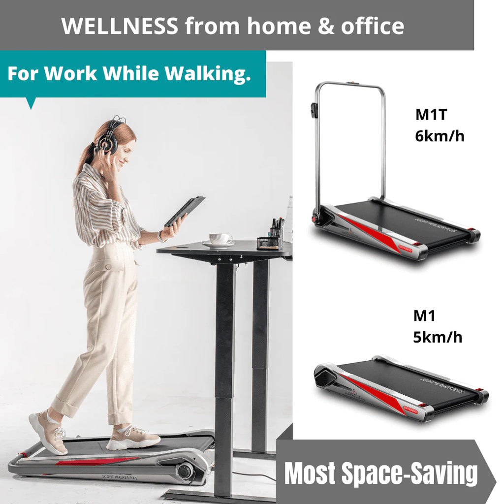 Motorized Folding Walking Treadmill with Handrails X122