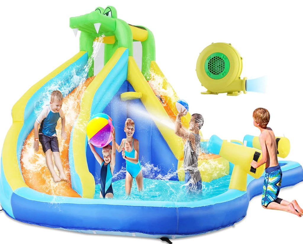 Inflatable Bounce House with Water Slide and Air Blower G91367