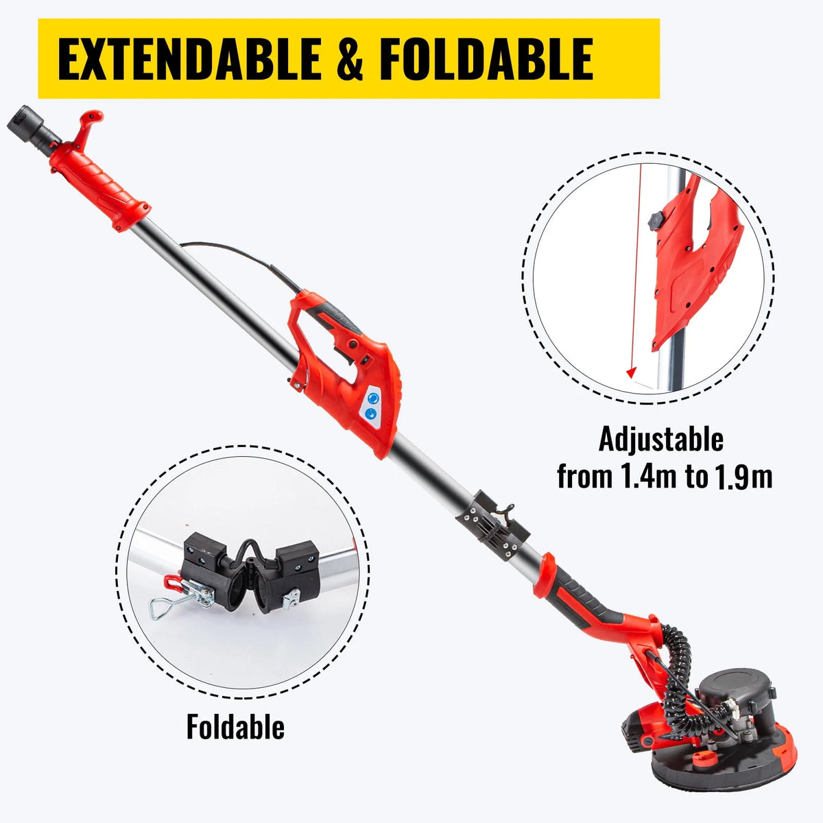 Electric Variable Speed Drywall Sander with Vacuum Bag M618
