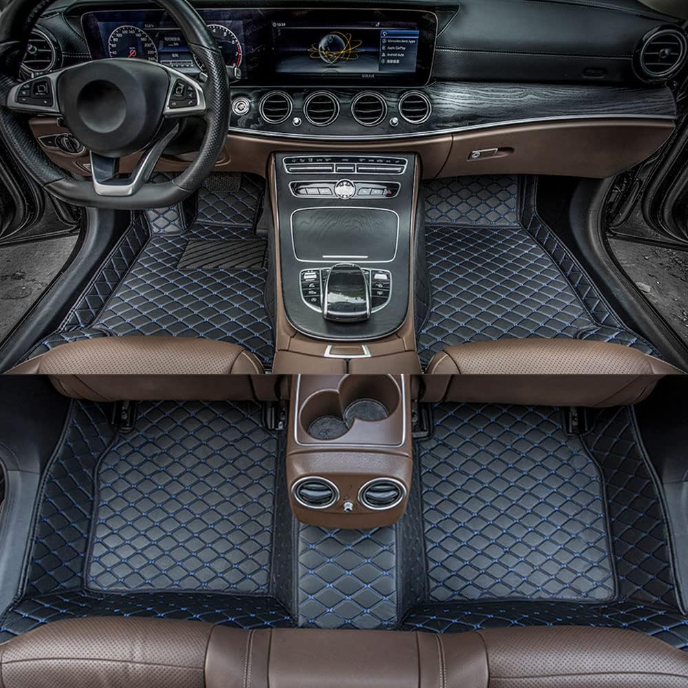 Custom All Weather Non-Slip Leather Car Floor Mats S1682