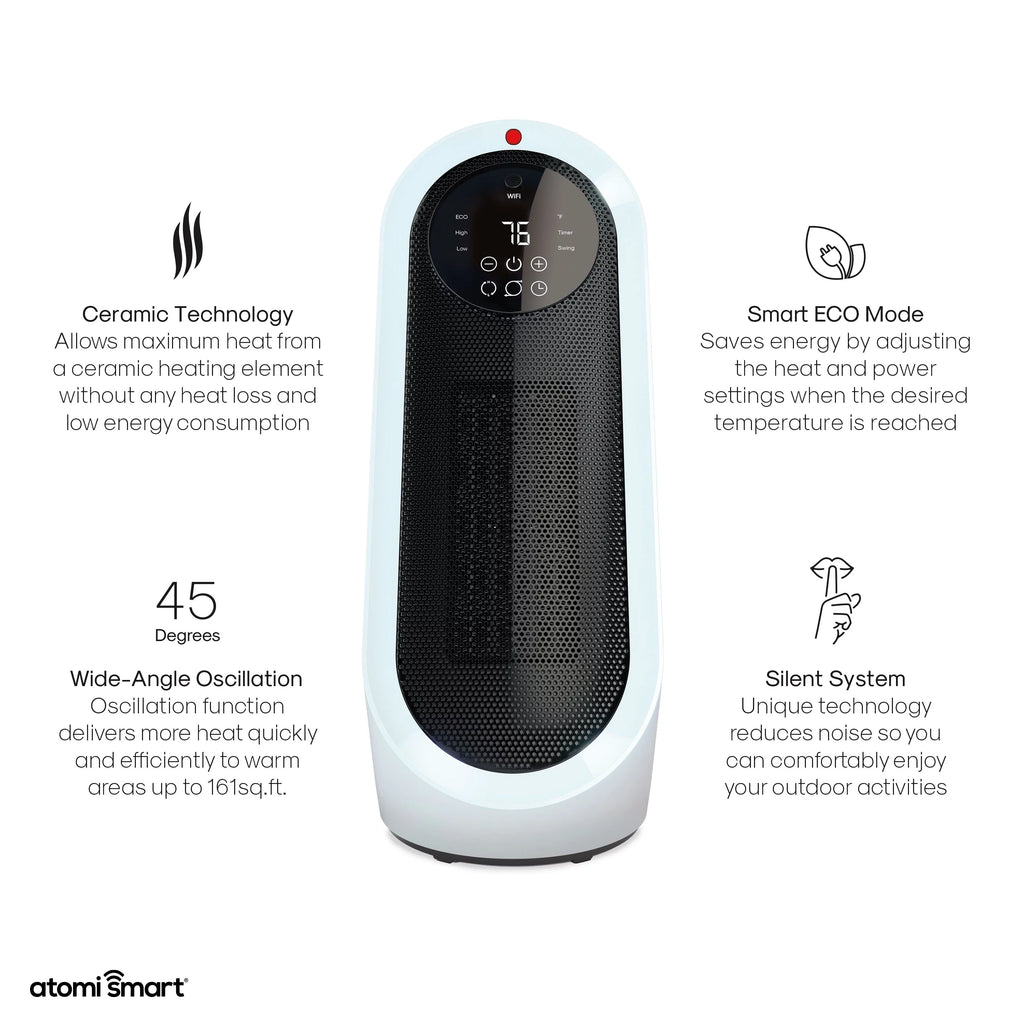 1500W Oscillating Ceramic Tabletop Space Heater O3603
