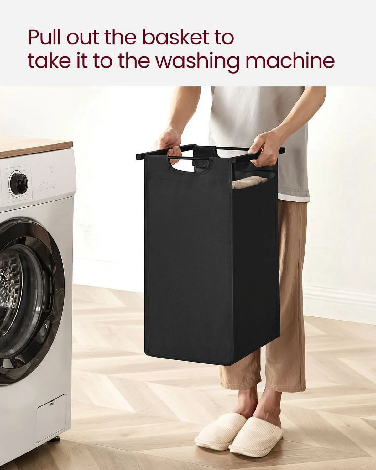 2 Section Laundry Hamper with Shelf V2488