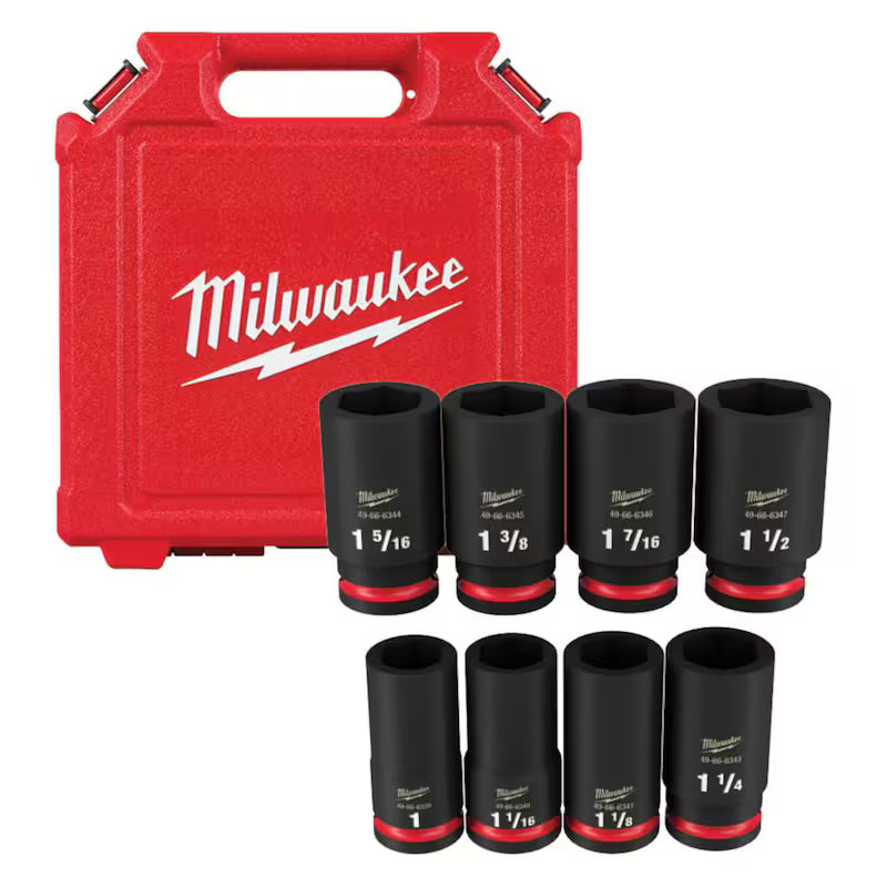3/4 in. Drive SAE Deep Well Impact Socket Set (8-Piece) C86266