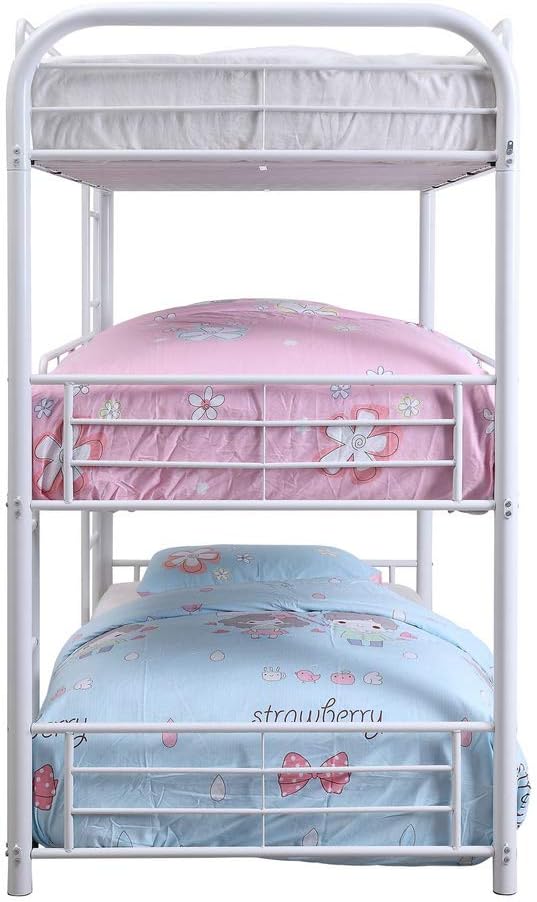 White Triple Bunk Bed J8486