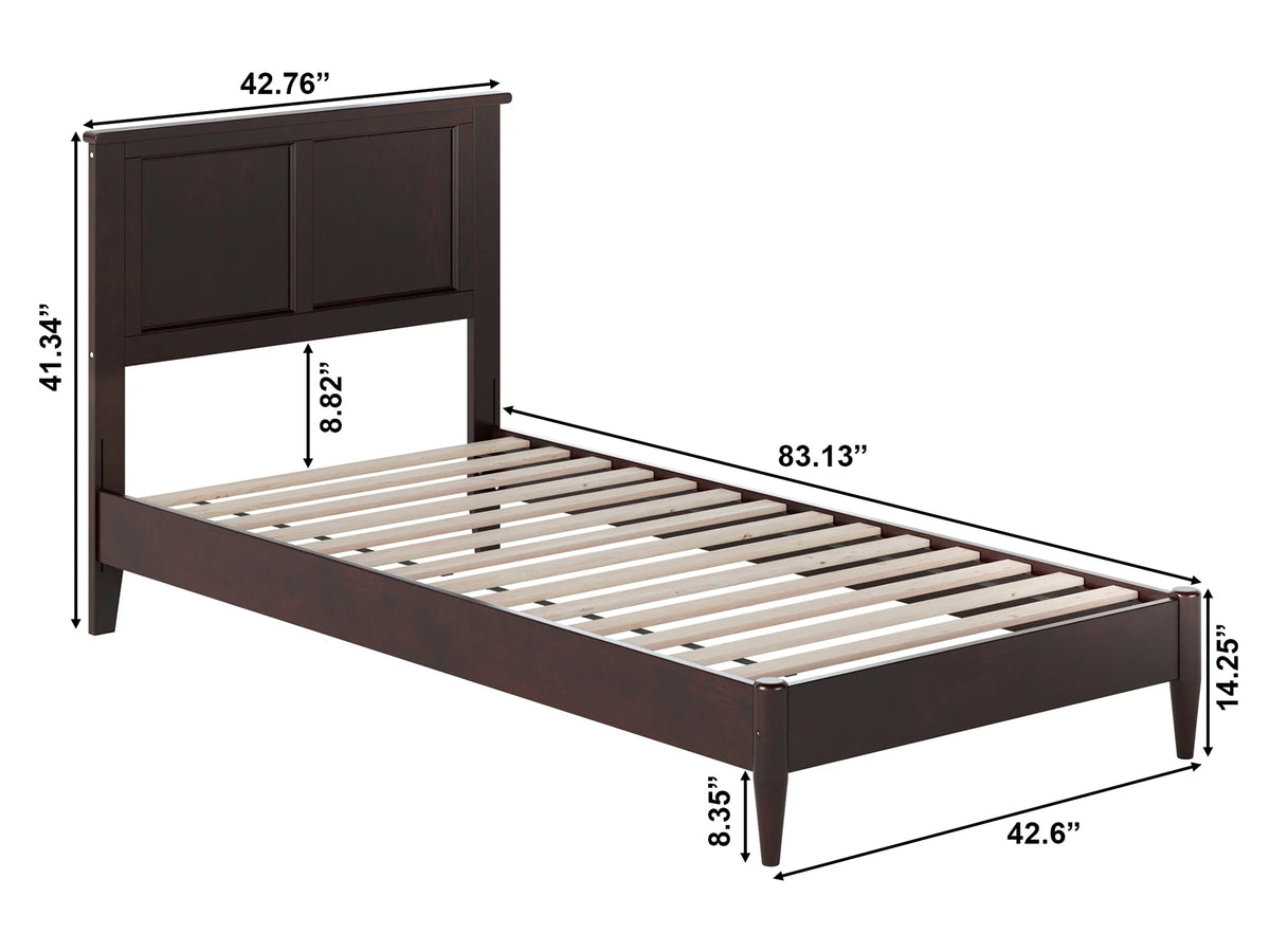 Twin XL Solid Wood Low Profile Platform Bed Y15747