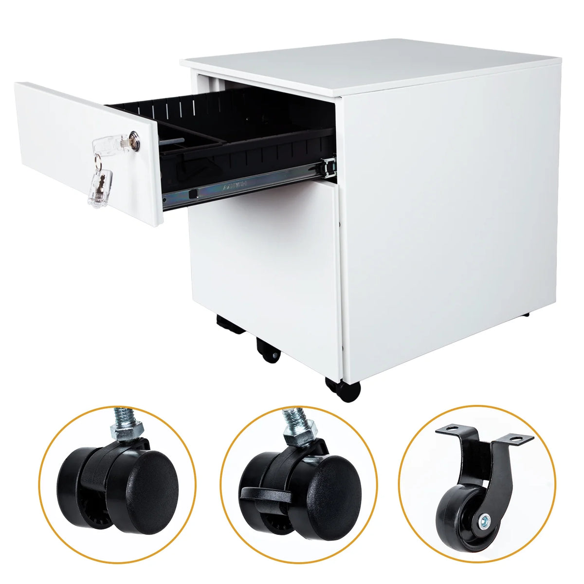2-Drawer Mobile File Cabinet D371