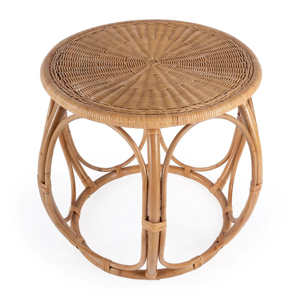 Woven Rattan Round End Table P445