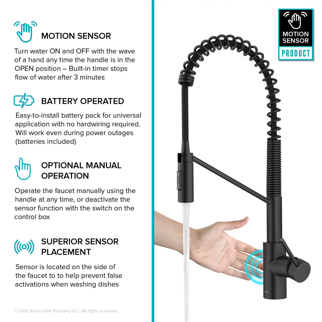 Matte Black Touchless Pull-Down Kitchen Faucet L88861