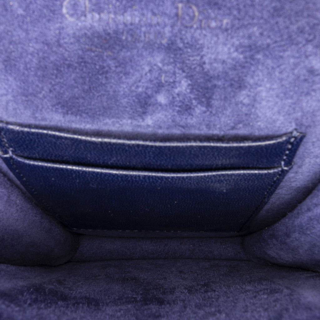 Blue Calf Leather Crossbody Bag Q173