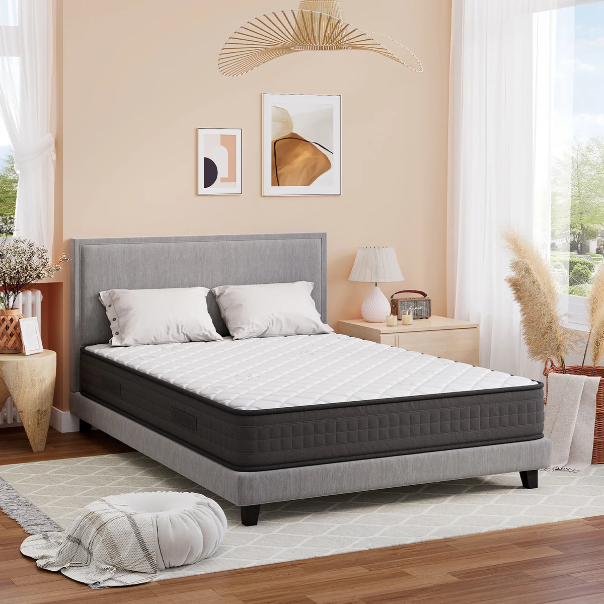 Queen Size Memory Foam Medium Firm Mattress L1665